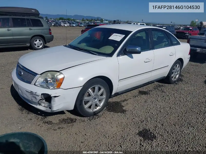 2006 Ford Five Hundred Limited VIN: 1FAFP28146G104530 Lot: 42007997