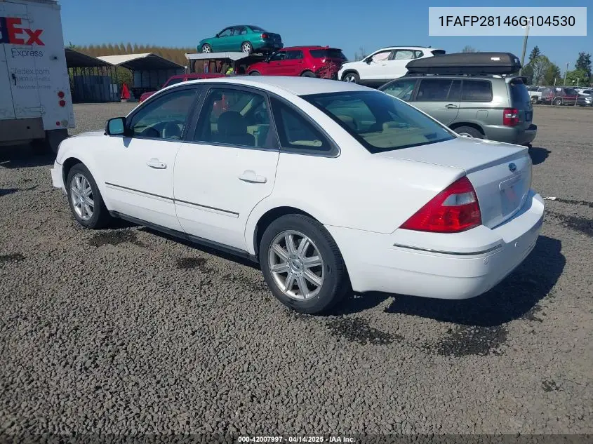 2006 Ford Five Hundred Limited VIN: 1FAFP28146G104530 Lot: 42007997