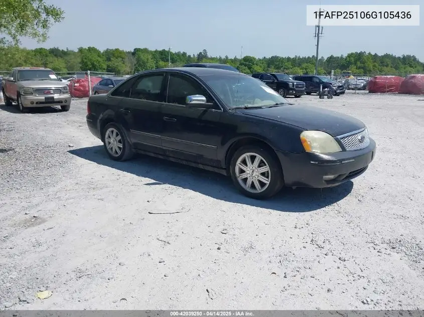 2006 Ford Five Hundred Limited VIN: 1FAFP25106G105436 Lot: 42039250