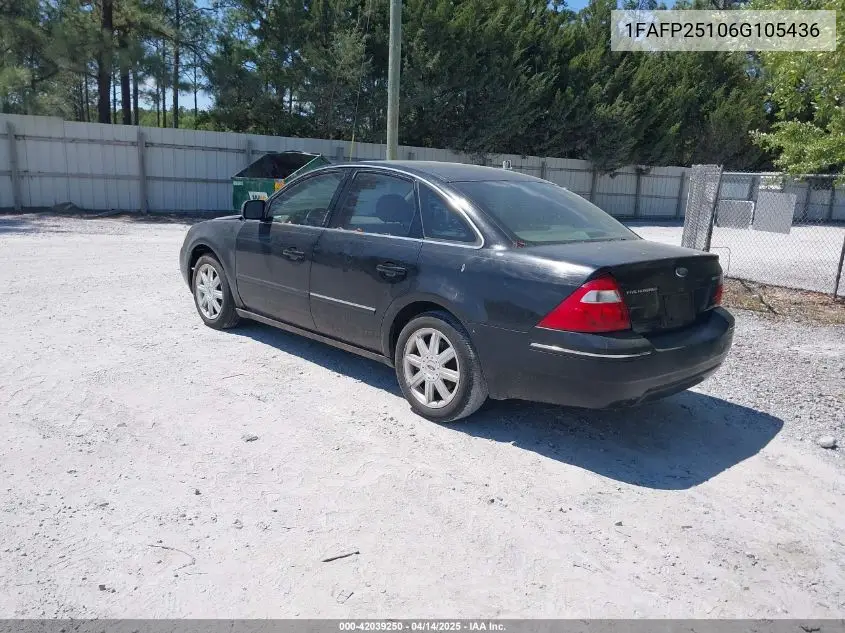 2006 Ford Five Hundred Limited VIN: 1FAFP25106G105436 Lot: 42039250
