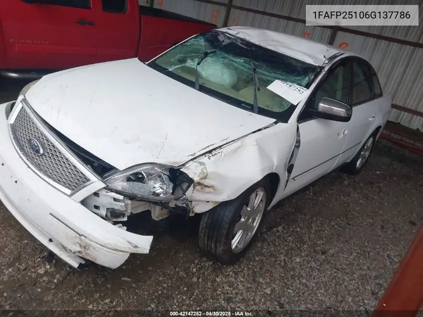 2006 Ford Five Hundred Limited VIN: 1FAFP25106G137786 Lot: 42147252
