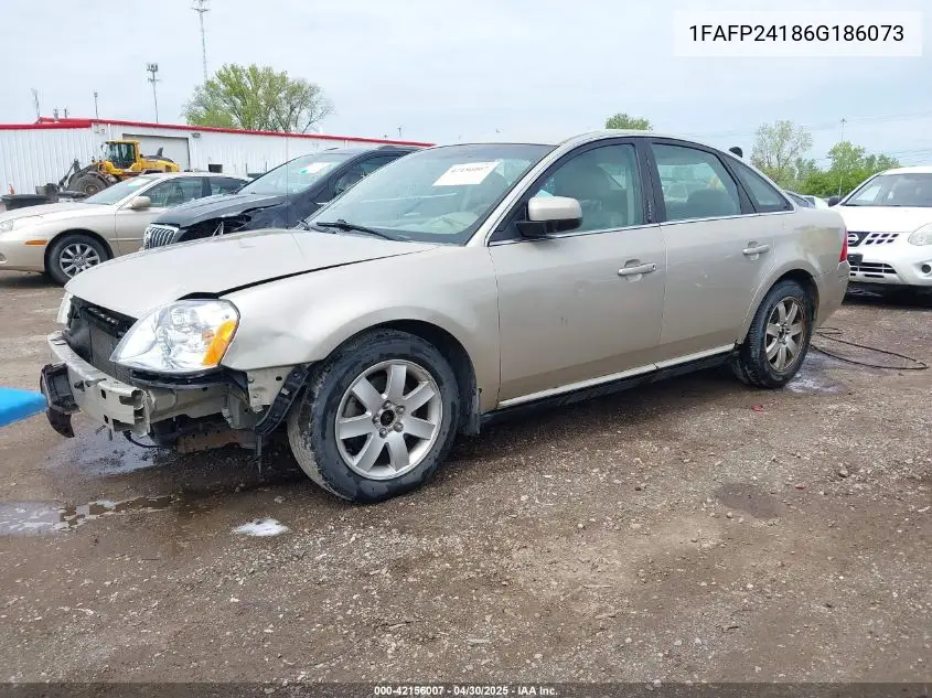 2006 Ford Five Hundred Sel VIN: 1FAFP24186G186073 Lot: 42156007