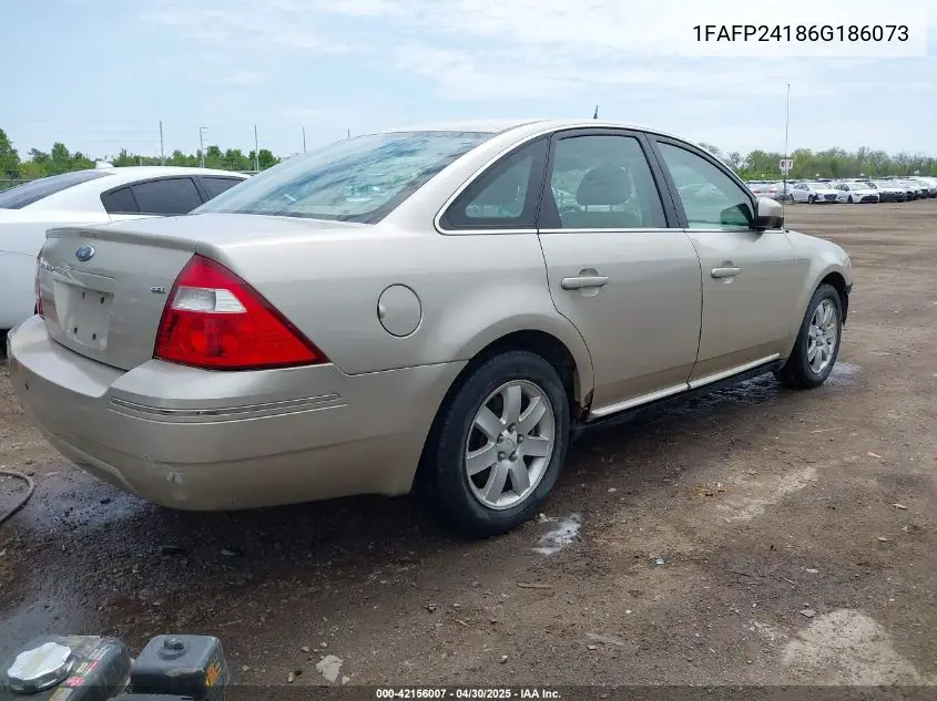 2006 Ford Five Hundred Sel VIN: 1FAFP24186G186073 Lot: 42156007
