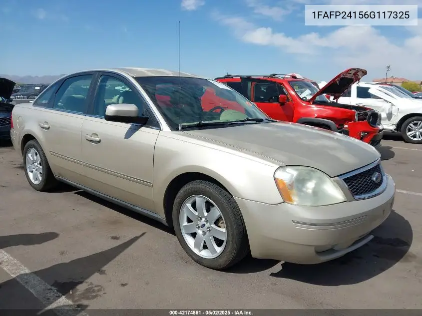 2006 Ford Five Hundred Sel VIN: 1FAFP24156G117325 Lot: 42174861