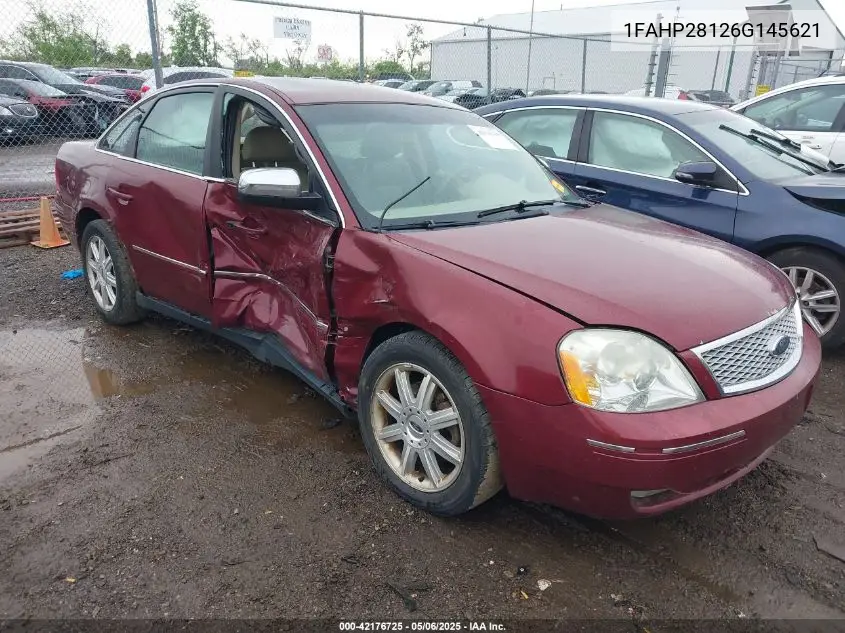 2006 Ford Five Hundred Limited VIN: 1FAHP28126G145621 Lot: 42176725