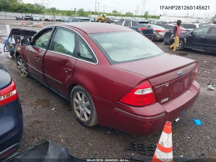 2006 Ford Five Hundred Limited VIN: 1FAHP28126G145621 Lot: 42176725