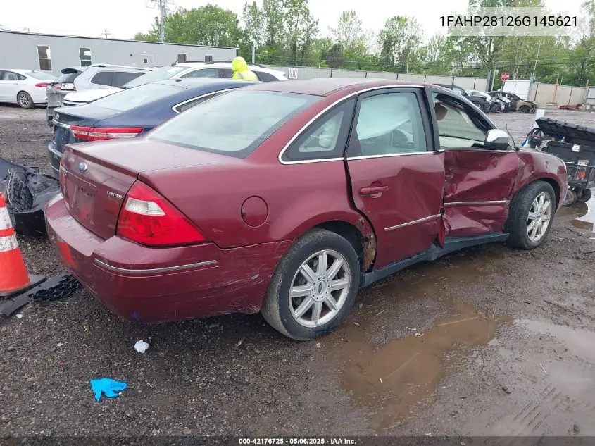 2006 Ford Five Hundred Limited VIN: 1FAHP28126G145621 Lot: 42176725