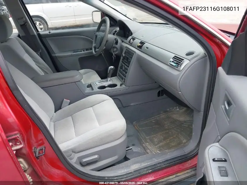 2006 Ford Five Hundred Se VIN: 1FAFP23116G108011 Lot: 42186079