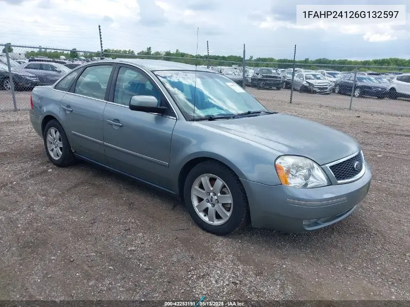 2006 Ford Five Hundred Sel VIN: 1FAHP24126G132597 Lot: 42253191