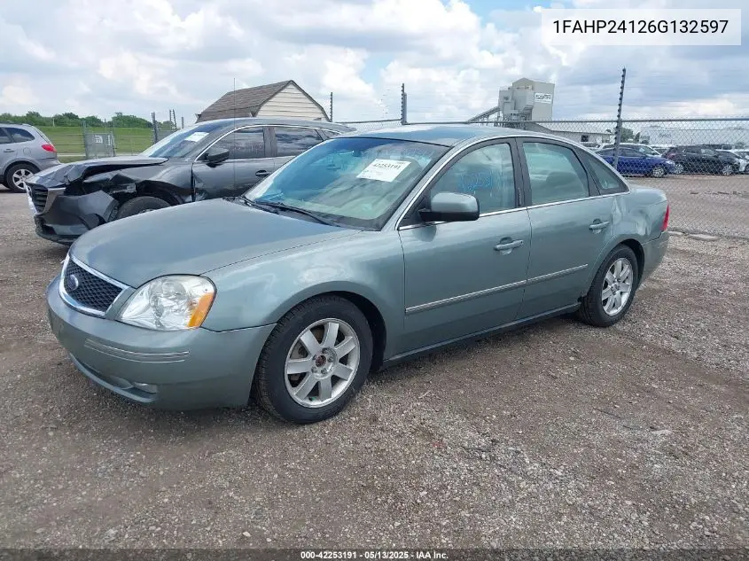 2006 Ford Five Hundred Sel VIN: 1FAHP24126G132597 Lot: 42253191