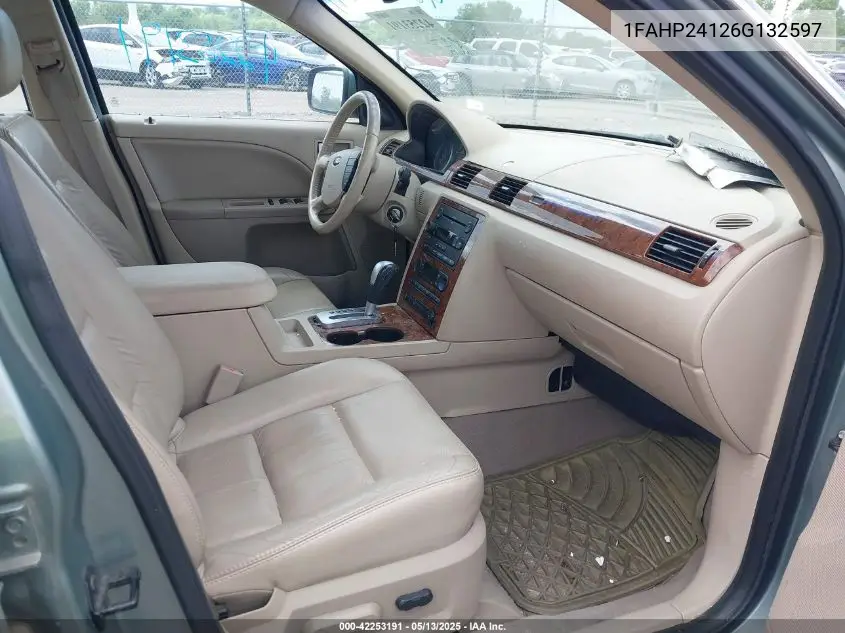 2006 Ford Five Hundred Sel VIN: 1FAHP24126G132597 Lot: 42253191