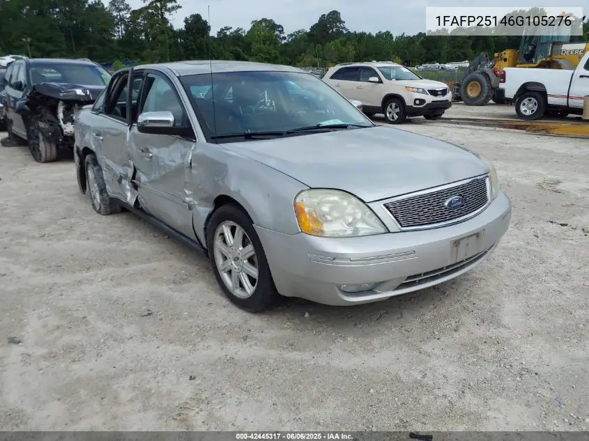 2006 Ford Five Hundred Limited VIN: 1FAFP25146G105276 Lot: 42445317