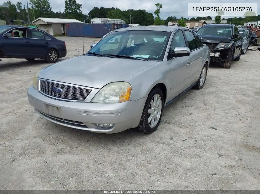 2006 Ford Five Hundred Limited VIN: 1FAFP25146G105276 Lot: 42445317