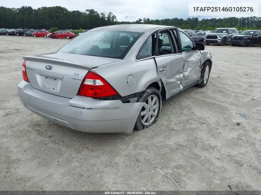 2006 Ford Five Hundred Limited VIN: 1FAFP25146G105276 Lot: 42445317