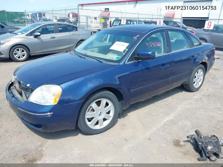 2006 Ford Five Hundred Se VIN: 1FAFP23106G154753 Lot: 42532561