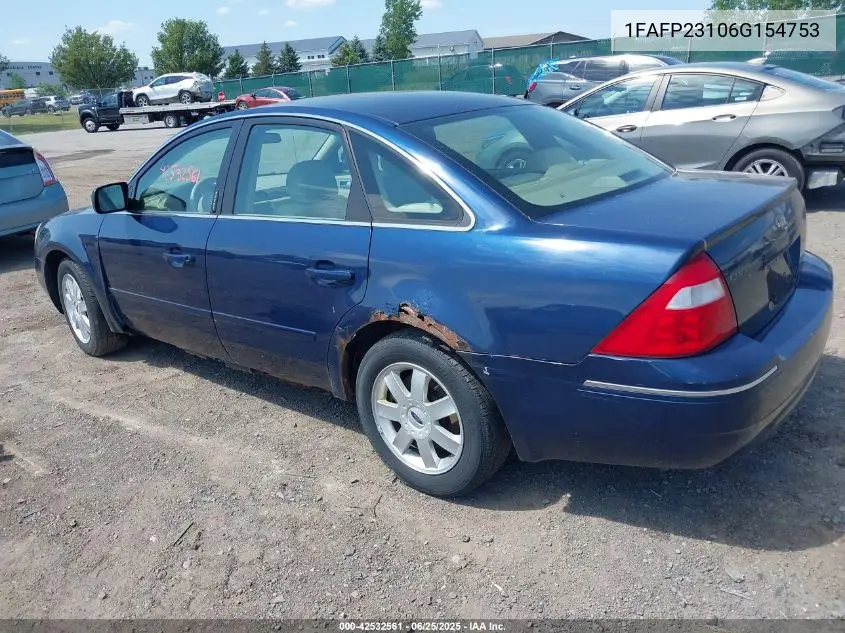 2006 Ford Five Hundred Se VIN: 1FAFP23106G154753 Lot: 42532561