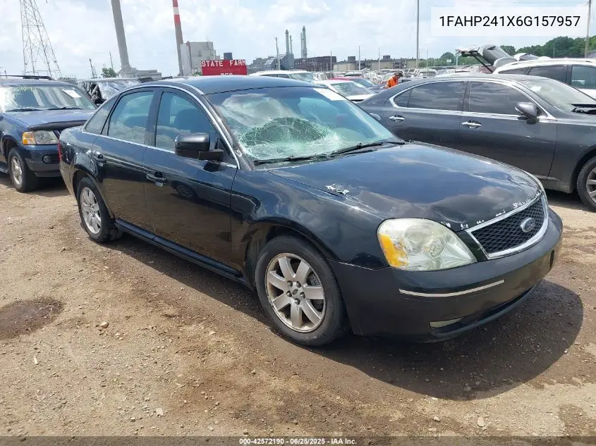 2006 Ford Five Hundred Sel VIN: 1FAHP241X6G157957 Lot: 42572190