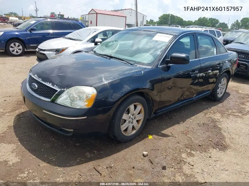 2006 Ford Five Hundred Sel VIN: 1FAHP241X6G157957 Lot: 42572190