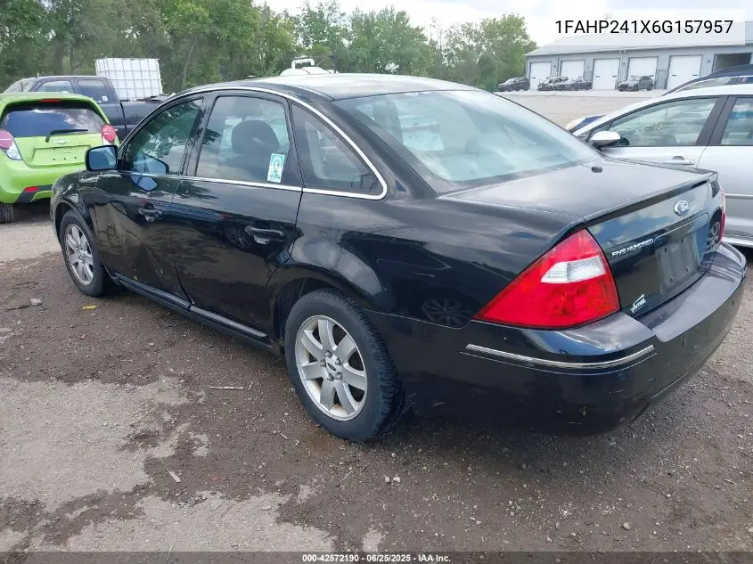 2006 Ford Five Hundred Sel VIN: 1FAHP241X6G157957 Lot: 42572190