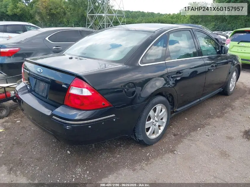 2006 Ford Five Hundred Sel VIN: 1FAHP241X6G157957 Lot: 42572190