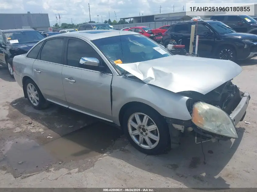2006 Ford Five Hundred Limited VIN: 1FAHP25196G180855 Lot: 42585631