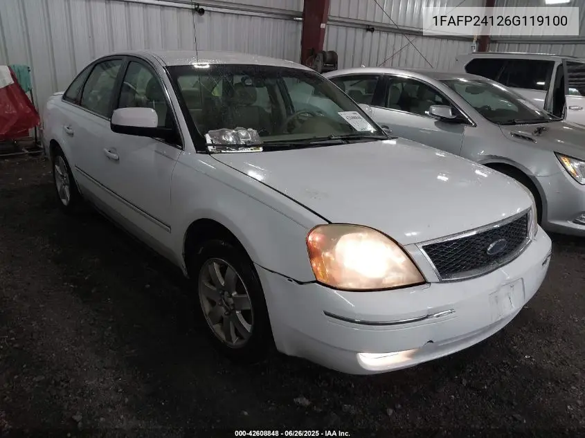 2006 Ford Five Hundred Sel VIN: 1FAFP24126G119100 Lot: 42608848