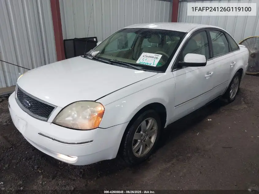 2006 Ford Five Hundred Sel VIN: 1FAFP24126G119100 Lot: 42608848