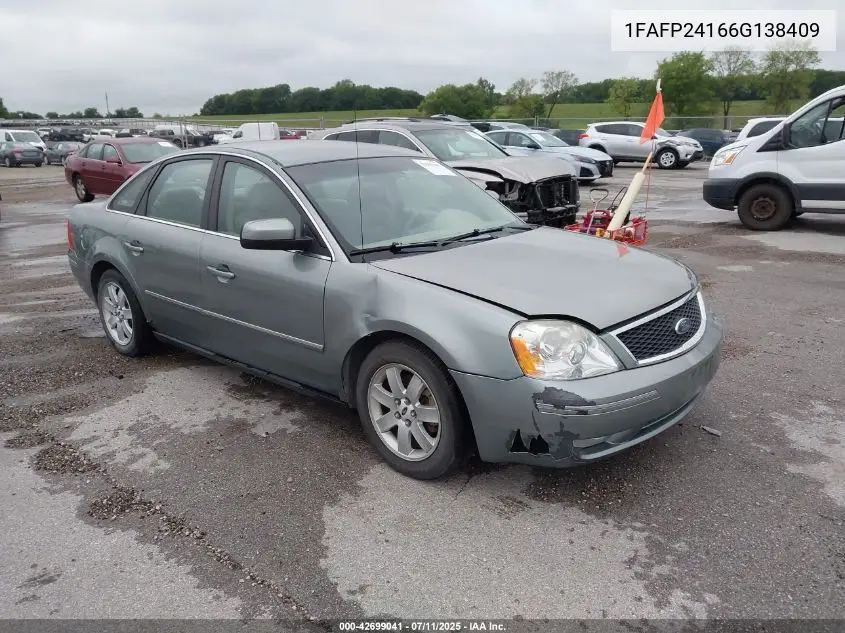 2006 Ford Five Hundred Sel VIN: 1FAFP24166G138409 Lot: 42699041