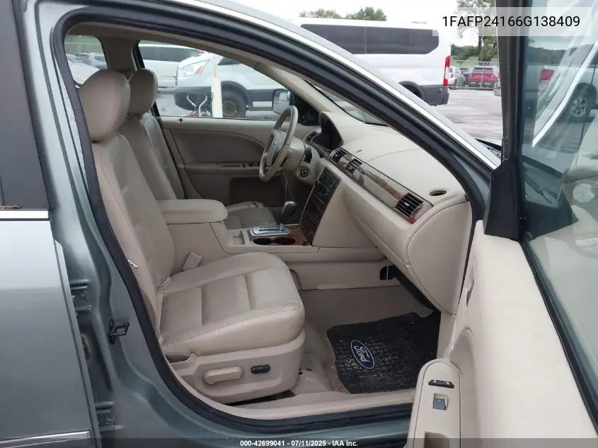 2006 Ford Five Hundred Sel VIN: 1FAFP24166G138409 Lot: 42699041