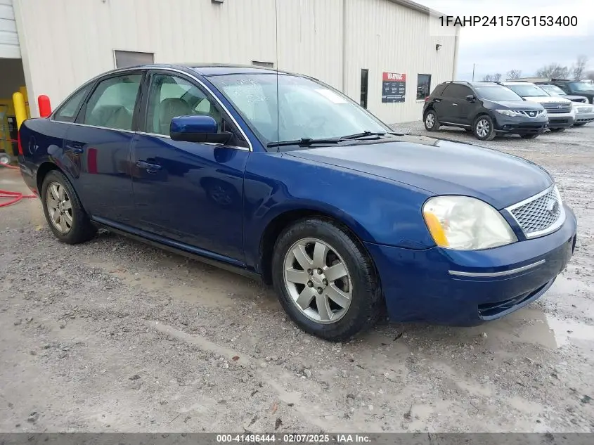 2007 Ford Five Hundred Sel VIN: 1FAHP24157G153400 Lot: 41496444