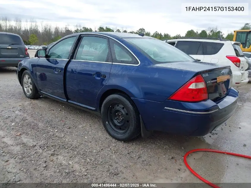 2007 Ford Five Hundred Sel VIN: 1FAHP24157G153400 Lot: 41496444