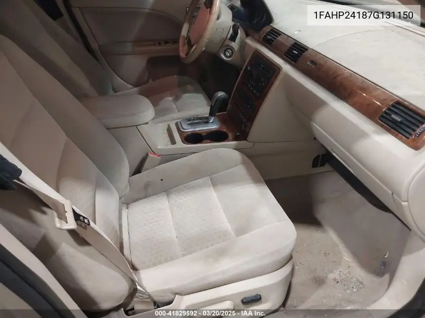 2007 Ford Five Hundred Sel VIN: 1FAHP24187G131150 Lot: 41829592