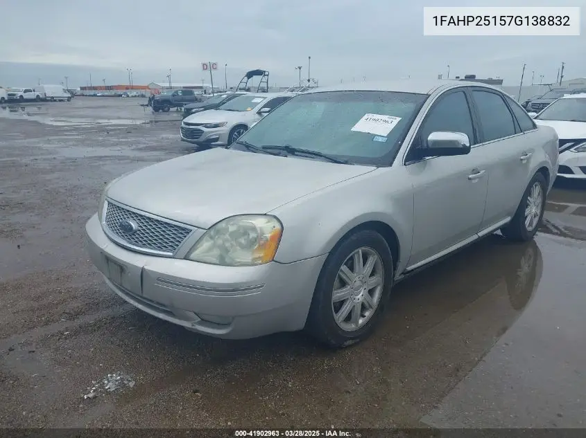 2007 Ford Five Hundred Limited VIN: 1FAHP25157G138832 Lot: 41902963