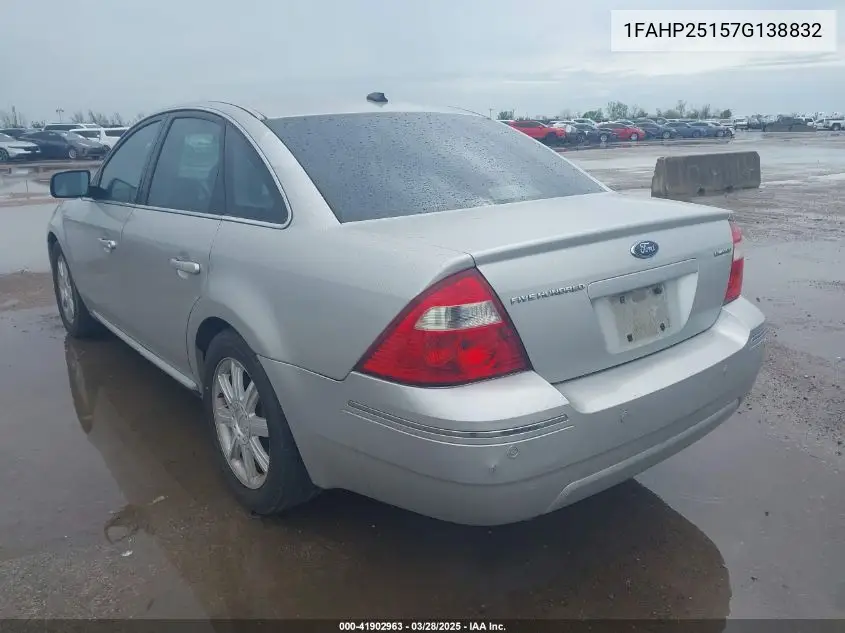 2007 Ford Five Hundred Limited VIN: 1FAHP25157G138832 Lot: 41902963