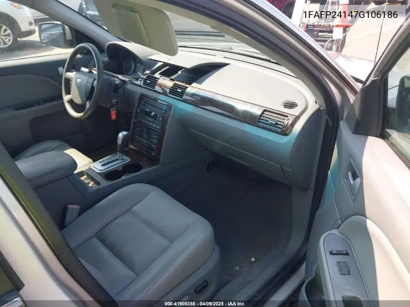 2007 Ford Five Hundred Sel VIN: 1FAFP24147G106186 Lot: 41905358
