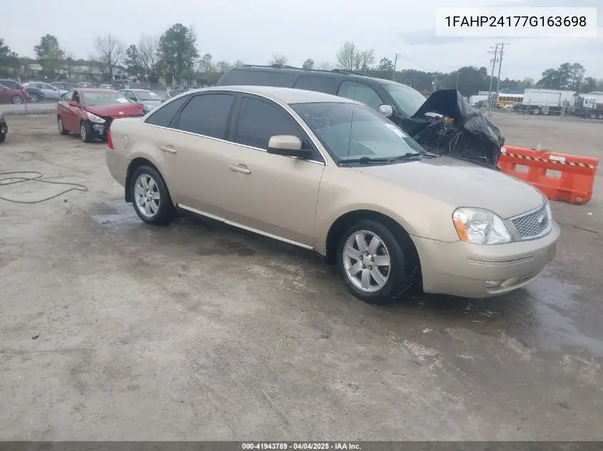 2007 Ford Five Hundred Sel VIN: 1FAHP24177G163698 Lot: 41943789