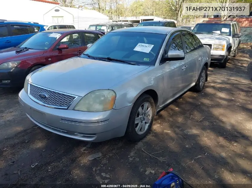 2007 Ford Five Hundred Sel VIN: 1FAHP271X7G131937 Lot: 42003677