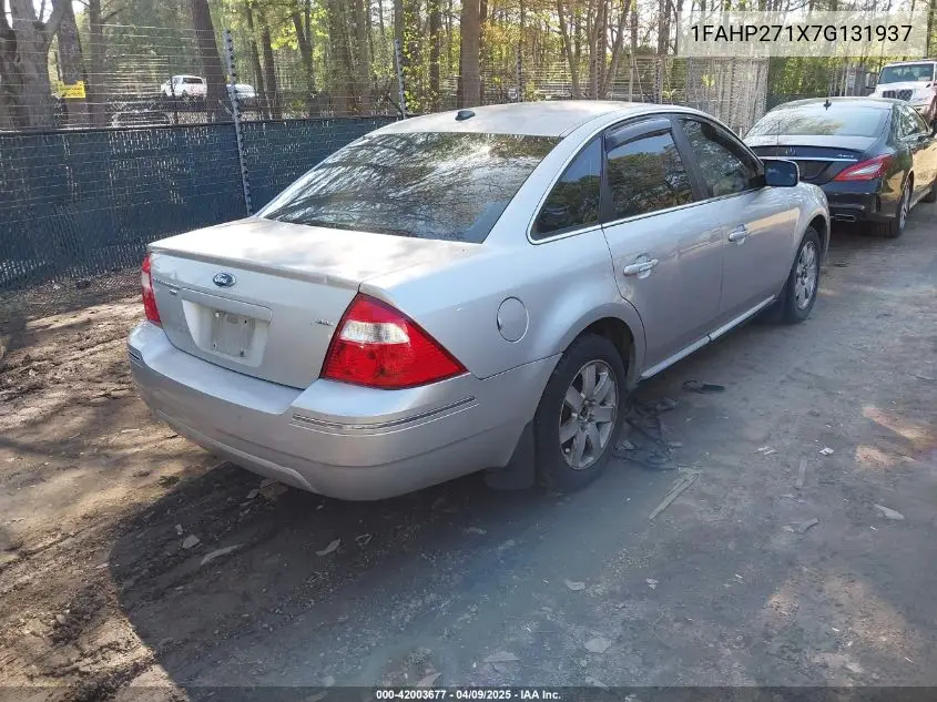 2007 Ford Five Hundred Sel VIN: 1FAHP271X7G131937 Lot: 42003677