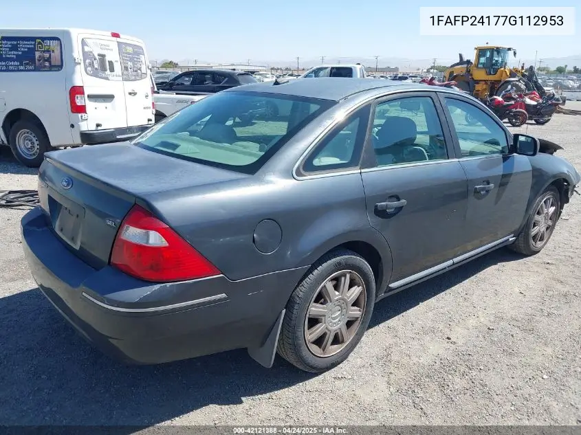 2007 Ford Five Hundred Sel VIN: 1FAFP24177G112953 Lot: 42121388