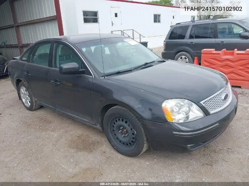 2007 Ford Five Hundred Sel VIN: 1FAHP24157G102902 Lot: 42123329