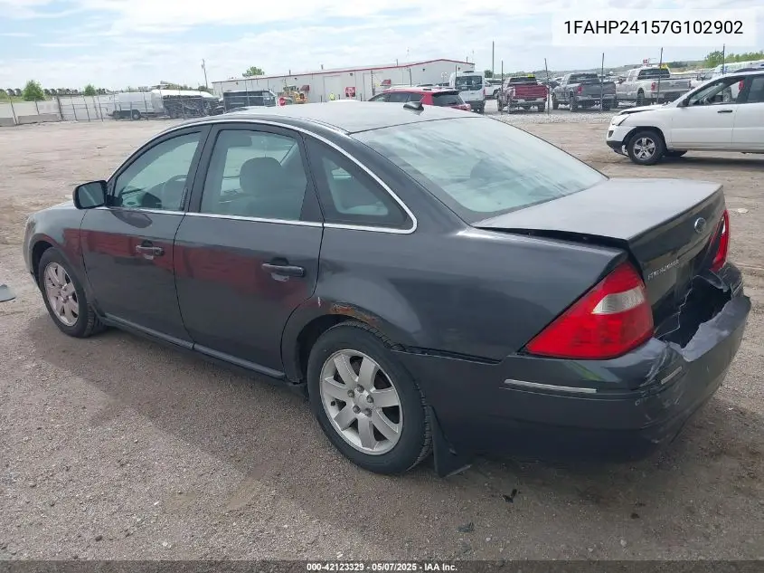 2007 Ford Five Hundred Sel VIN: 1FAHP24157G102902 Lot: 42123329