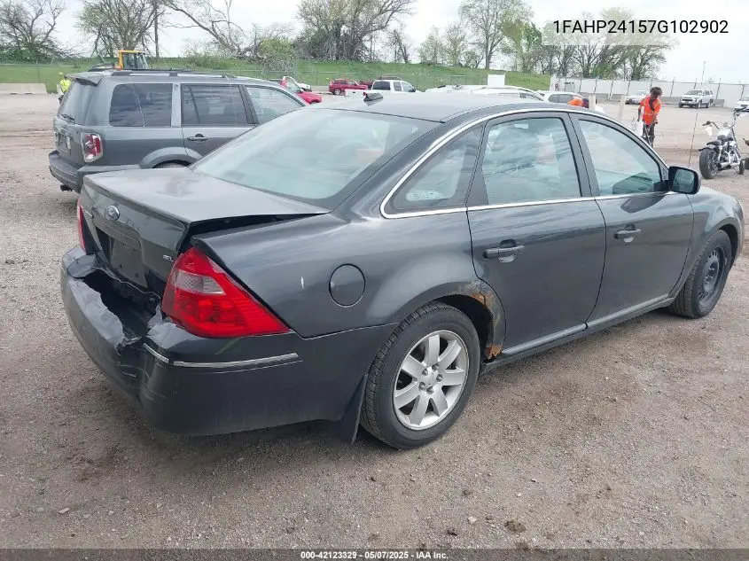 2007 Ford Five Hundred Sel VIN: 1FAHP24157G102902 Lot: 42123329