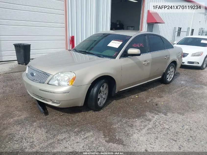 2007 Ford Five Hundred Sel VIN: 1FAFP241X7G119234 Lot: 42142742