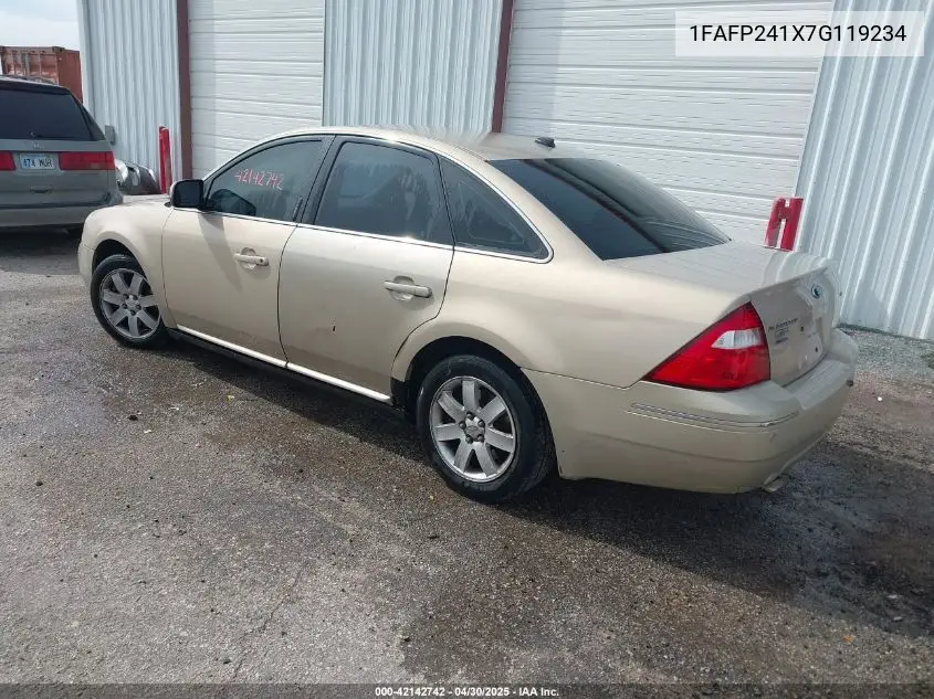 2007 Ford Five Hundred Sel VIN: 1FAFP241X7G119234 Lot: 42142742