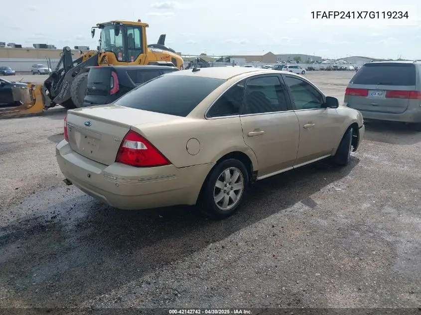 2007 Ford Five Hundred Sel VIN: 1FAFP241X7G119234 Lot: 42142742