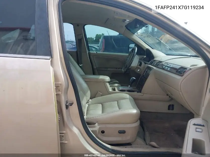 2007 Ford Five Hundred Sel VIN: 1FAFP241X7G119234 Lot: 42142742