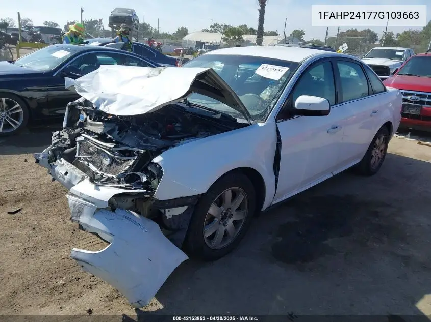 2007 Ford Five Hundred Sel VIN: 1FAHP24177G103663 Lot: 42153853