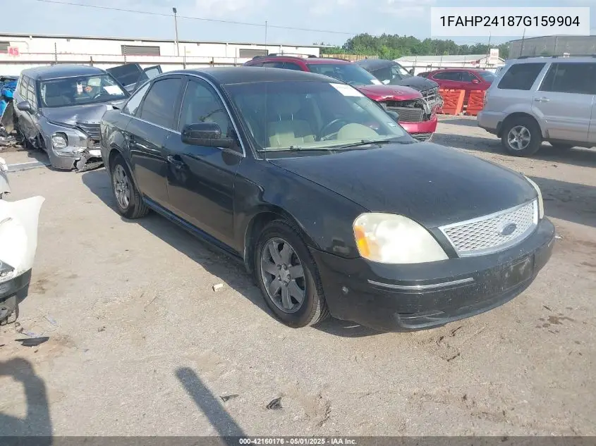 2007 Ford Five Hundred Sel VIN: 1FAHP24187G159904 Lot: 42160176