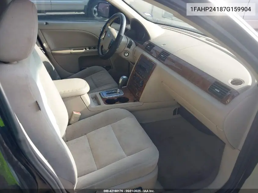 2007 Ford Five Hundred Sel VIN: 1FAHP24187G159904 Lot: 42160176