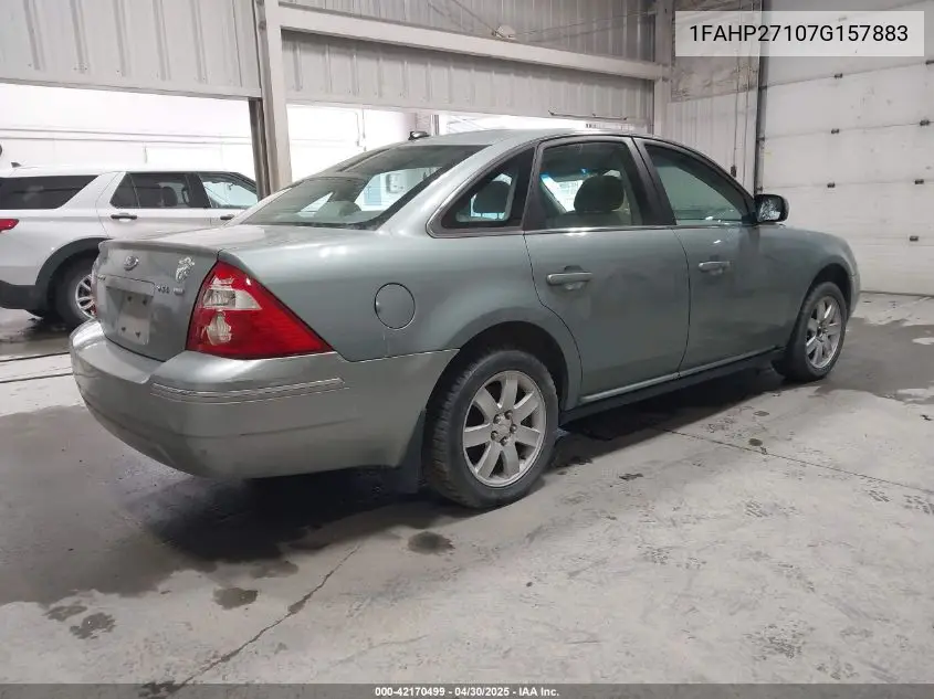 2007 Ford Five Hundred Sel VIN: 1FAHP27107G157883 Lot: 42170499